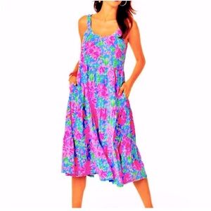 Lilly Pulitzer Loro midi tiered dress size small